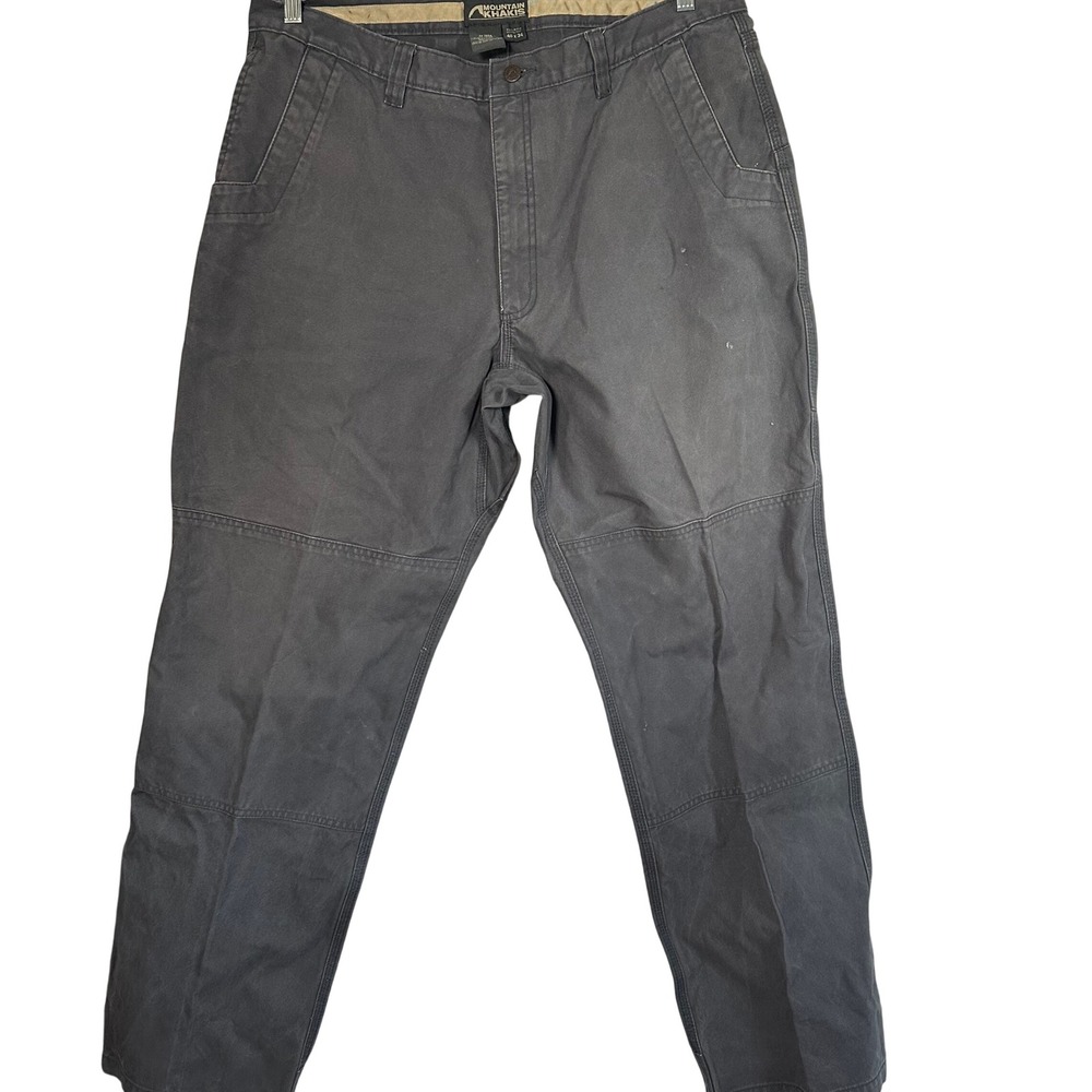 Mountain Khakis Mens Alpine Utility Pants 40x34 Gray Cotton Canvas Work Trousers